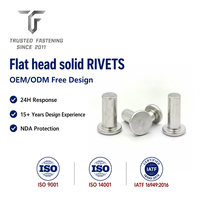 Rivets plats en laiton TianFang pour ceintures et sangles en cuir, finition polie, tailles personnalisées avec support d'échantillonnage rapide