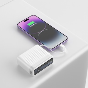 Mini batería externa con cable de 10000 mAh, carga rápida, cargador portátil para teléfono móvil, para uso promocional - Product Image 2