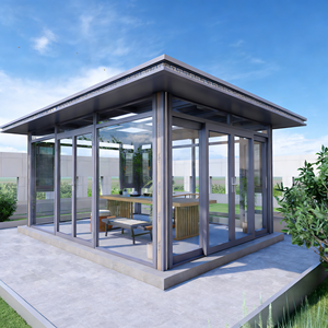 Hochwertiges Maßgefertigtes Modernes Design 4-Jahreszeiten-Glashaus Doppelt Gehärtetes Doppelverglastes Low-E Freistehende Dach- und Wand-Wintergärten - Product Image 2