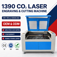 Machine de gravure/découpe laser CO2 1390 100W 130W 150W 1300x900mm avec contrôleur Ruida pour acrylique, papier, cuir, AI/DXF/PLT/DST