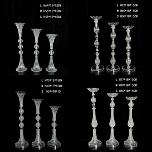 Décoration de mariage Cristal acrylique transparent Support de fleurs de mariage Pièce centrale pour table de mariage - Product Image 1