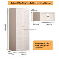 Armoire en acier moderne avec armoire de rangement supérieure |   Système de placards modulaires pour chambres de luxe – Conception de rangement vertical type armoire