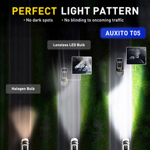 AUXITO Black <b>Projector</b> lens H7 super bright perfect beam pattern cutoff 6500K White CSP Chips H7 Headlight Bulb - Product Image 3