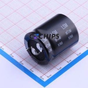 LSM151M2W--A2530 ตัวเก็บประจุแบบอิเล็กโทรไลต์อะลูมิเนียมแบบ Snap-in ชนิด Through-hole (THT), ขนาด D25xL30 มม. 150uF 20% 450V 10 มม. - Product Image 1
