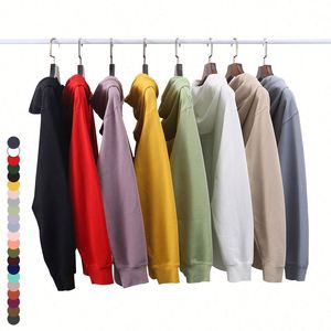 Sweat à capuche épais personnalisé avec logo, haute qualité, pour homme, motif imprimé, pull tricoté, broderie en relief - Product Image 3