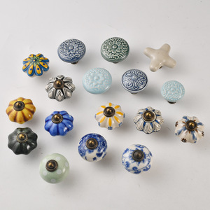 <b>Ceramic</b> Cabinet <b>Knobs</b> Novelty Shape French Style <b>Drawer</b> Handles Durable <b>Ceramic</b> Material - Product Image 1