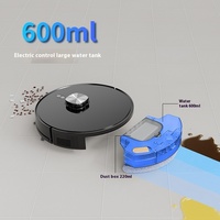 Aspirateur robot 3700PA avec navigation LIDAR, Alexa, connexion Wi-Fi, nettoyage automatique humide/sec pour tapis et sols durs, filtre HEPA, poils d'animaux