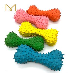 2026 Haustierprodukte Neues Latex-Gummi Knochenförmiges Gummi-Molar-Zahnspielzeug für Hunde - Product Image 1