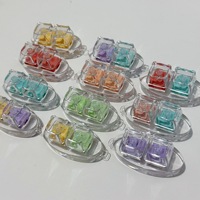 Porte-clés innovant à base ovale, forme chat, 2 touches, pour soulagement du stress, amélioration de la concentration, jouet DIY avec bouton de clavier, cadeau