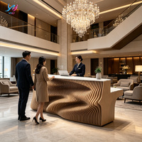 Bureau de réception moderne en bois massif personnalisable pour salle de sport et magasin, mobilier de bureau commercial durable et écologique