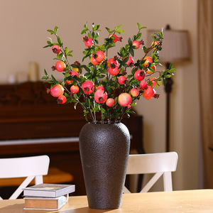 Branche de grenade artificielle à 6 têtes, décoration d'intérieur en plastique de taille moyenne, ornement du Nouvel An chinois, haute qualité - Product Image 4
