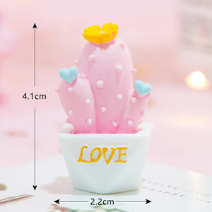 Decoración de plantas de simulación de mesa de escritorio de oficina en casa, adornos de salpicadero Interior de coche, Mini figuritas de cactus en miniatura de resina - Product Image 5