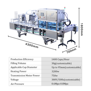 Hoàn Thành điền dòng tích hợp niêm phong và điền nhỏ gọn sắn ngọc trai điền máy với tuyến tính điền Hệ thống cấp thực phẩm - Product Image 5