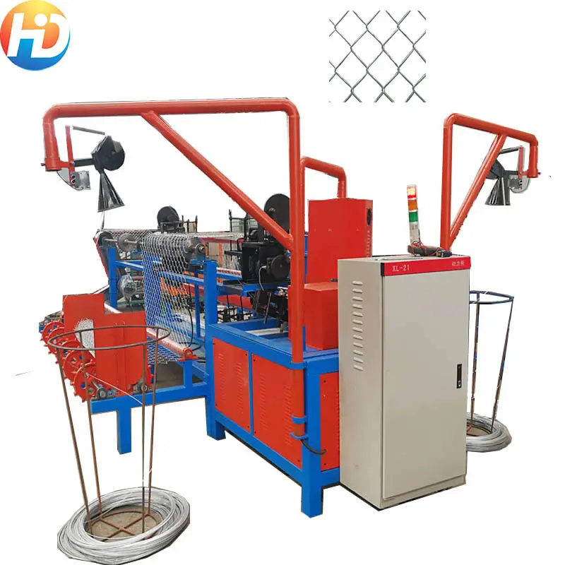 manual and automatic operated chain link wire mesh fence making machine