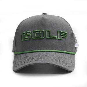 Chapeaux de camionneur brodés personnalisés 5 panneaux Golf Tour Performance coupe au laser trou maille imperméable corde chapeau de golf avec support en t - Product Image 2