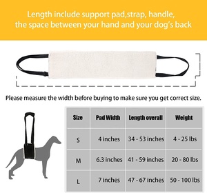 Arnés <span class=keywords><strong>de</strong></span> Soporte para Perros Grandes, para Patas Traseras, Resistente, para Levantar Perros, para Viajes, Cinturón Negro, Nailon 600D, para Perros y Gatos - Product Image 2