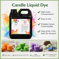 Colorant liquide en vrac de 1 kg pour bougies, soluble dans l'huile, inodore, haute concentration, pour usine de bougies commerciale, cire de soja et de coco, forte intensité
