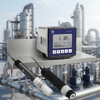 Analyseur de pH industriel 4-20 mA RS485 en ligne, test de qualité de l'eau WTP, fonctionnalités ORP/EC/TDS/Salinité, OEM/ODM, pH-mètre industriel