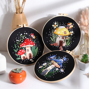 Offre Spéciale DIY Nouveau Style Champignon Citrouille Fleur <span class=keywords><strong>Broderie</strong></span> Kit pour Amazon <span class=keywords><strong>Point</strong></span> <span class=keywords><strong>De</strong></span> <span class=keywords><strong>Croix</strong></span> avec Fil <span class=keywords><strong>De</strong></span> Coton Artificiel - Product Image 3