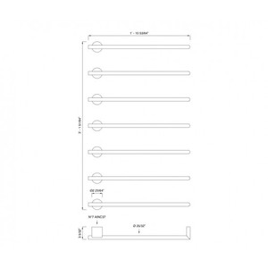 Ceaadesign moderno acciaio e alluminio scaldasalviette Rack USA-Ca omologato con riscaldatore per uso alberghiero e bagno - Product Image 4