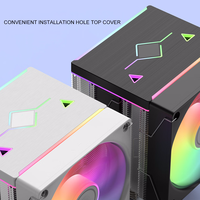 ESGAMING Desain Baru 6 Heat Pipes Pendingin Udara CPU Gaming Kipas 120mm Kipas Menara Ganda Pencahayaan ARGB Pendingin untuk Intel Amd