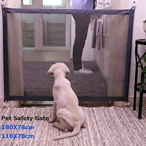 Portable Folding Safety Magic Gate Guard Mesh Fence Net for Pets Dog Puppy Cat (180 x 78cm/ 70.87 x 30.7") - Product Image 1