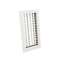 Grille d'extraction double couche blanche en gros pour usine avec ventilateurs réglables, idéale pour les systèmes CVC