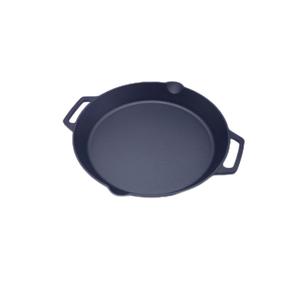 35cm Round Pre <strong>Seasoned</strong> Cast Iron <strong>Paella</strong> Serving <strong>Pan</strong> Skillet Frying <strong>Pan</strong> With Large Loop Handles - Product Image 1