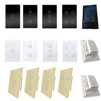 Smart Home Tuya/Ewelink Wifi Switch 1/2/3 Gang 2 Way Wall AU US Touch Light Switch LIVE Neutral Wire Fonctionne avec Alexa Google