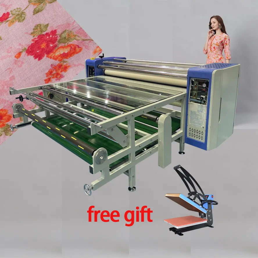 Automatische Textieldrukmachine Kleurstof Sublimatie Printer Olie Warmte Persmachines