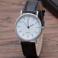 Montres décontractées à bracelet en cuir pour homme, montre à quartz avec verre anti-lumière bleue
