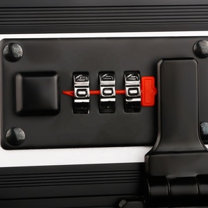 Caja de herramientas multifunción <span class=keywords><strong>para</strong></span> peluquería profesional, caja de almacenamiento de herramientas de salón de gran capacidad de aluminio blanco con cerradura - Product Image 3