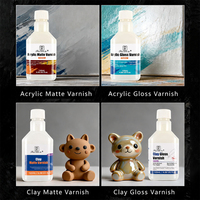 Vernis Acrylique Transparent Non Toxique pour Peinture Acrylique, Finition Mate pour Argile, Bois, Verre, Métal, Plastique, Toile, Peinture sur Pierre
