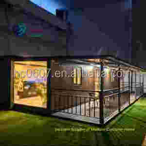 40英尺可扩展微型集装箱房，带2间主卧室别墅应用夹芯板材料20英尺大小 - Product Image 6