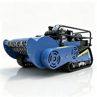 Mesin Pemotong Rumput Mini Crawler 22HP Berdaya Tinggi, Mesin Pemotong Rumput Beroda Rantai untuk Lereng Terjal, Rumput Keras, Desain Tahan Lama, Bersertifikasi CE