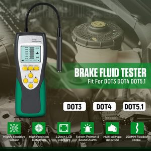 Hooggevoelige Sensor Detecteerbaar Type Dot3/Dot4/Dot5.1 Remvloeistof Auto Remvloeistoftester Met 250Mm Flexibele Sonde - Product Image 2