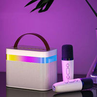 Enceinte karaoké sans fil K13 avec microphone, lumières LED RGB, charge sans fil pour téléphone portable, système portable pour fêtes en extérieur
