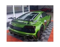 Kit carrosserie complet de haute qualité pour Audi R8, style GT CAP amélioré, en fibre de carbone polie, avec lèvres avant/arrière et jupes latérales en forme de bec de canard.