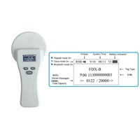 Lector de Etiquetas para Ganado de 134.2kHz, Duradero, ISO11784/5 FDX-B, HDX, FDX-A, Lector de Microchip RFID Portátil para Animales, USB y Bluetooth, Largo Alcance