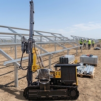 Machine de forage photovoltaïque sur chenilles pour piquage solaire, profondeur de forage 4000 mm, 92 kW, certifiée CE, vente en gros