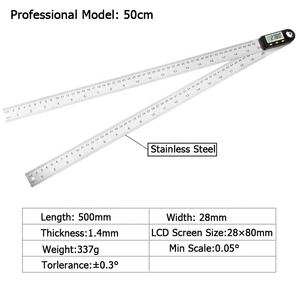 Edelstahl Holz bearbeitung Winkelmesser Werkzeug Digital <span class=keywords><strong>Angle</strong></span> Finder Lineal mit großem LCD-Display - Product Image 6