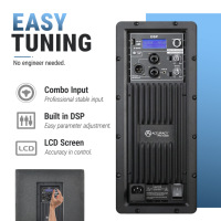 Sistema de Sonido Profesional de Columna Activa CN StockAccuracy Pro Audio AC35TD3 de 15 Pulgadas