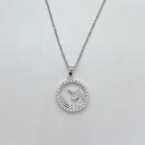 Europe Fashion Gold Plating Stainless Steel Crystal Rhinestone <b>Unicorn</b> Pendant Necklace <b>for</b> Women <b>Girls</b> Jewelry - Product Image 4