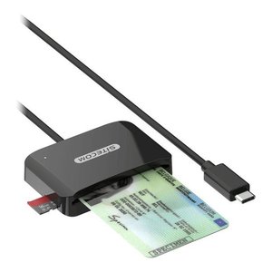 Lecteur de carte intelligente USB C, lecteur de carte d'identité noir MD 1002 - Product Image 2