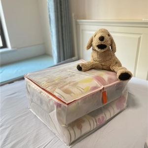 Transparent Clothing <b>Storage</b> Bag Rectangle Washable Moisture Proof Bedroom Organizer With Handle ZH65214 - Product Image 3