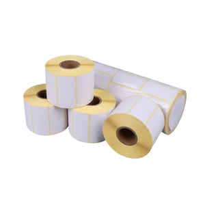 Papier transfert thermique Ouble Tree DT-TPS 4x2.3 pouces, autocollants adhésifs, étiquettes imprimables, 1000 pièces/rouleau, perforé, auto-adhésif, mat - Product Image 3