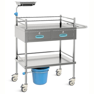 (MS-T290S) Chariot médical d'hôpital en acier inoxydable avec deux étagères - Product Image 1