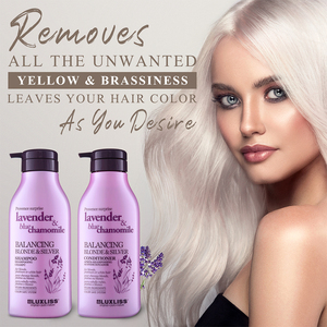 Shampooing et après-<span class=keywords><strong>shampoing</strong></span> clarifiants <span class=keywords><strong>anti</strong></span>-<span class=keywords><strong>jaunissement</strong></span> LUXLISS Private Label Purple Lavender Blonde pour <span class=keywords><strong>cheveux</strong></span> - Product Image 1