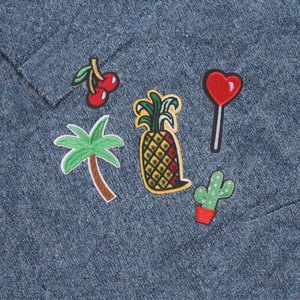 Parches Termoadhesivos Bordados a Máquina para Ropa con Diseños de Frutas, Coco y Cactus para Sombreros y Emblemas - Product Image 2