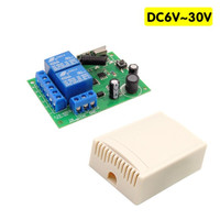 Interrupteur à distance 433 Mhz DC 6V 12V 24V 30V 10A 2CH Relais RF Récepteur et émetteur pour porte de garage Porte d'entrée Appareil électroménager
